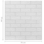 ZNTS 3D Wallpaper Bricks Self-adhesive 40 pcs White 150720