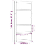 ZNTS Barn Door White 100x1.8x204.5 cm Solid Wood Pine 824624