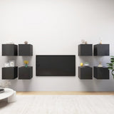 ZNTS Wall Mounted TV Cabinets 8 pcs Grey 30.5x30x30 cm 3078949