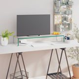 ZNTS TV Stand/Monitor Riser Glass Clear 90x30x13 cm 244130
