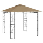 ZNTS Gazebo 3x3x2.7 m Taupe 160 g/m² 313913