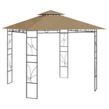 ZNTS Gazebo 3x3x2.7 m Taupe 160 g/m² 313913