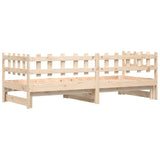 ZNTS Pull-out Day Bed without Mattress 2x cm Solid Wood 840391