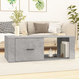 ZNTS Coffee Table Concrete Grey 100x50.5x35 cm Engineered Wood 816540