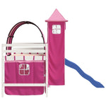 ZNTS Kids' Loft Bed with Tower without Mattress Pink 80x200 cm 3207095