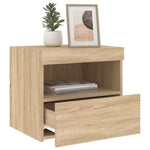 ZNTS Bedside Cabinets with LED Lights 2 pcs Sonoma Oak 50x40x45 cm 836768