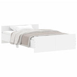 ZNTS Bed Frame without Mattress White 120x200 cm 3203740