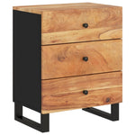 ZNTS Bedside Cabinet 50x33x62 cm Solid Wood Acacia&Engineered Wood 350661