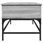 ZNTS Coffee Table Grey Sonoma 100x50x45 cm Engineered Wood and Metal 845399