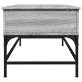 ZNTS Coffee Table Grey Sonoma 100x50x45 cm Engineered Wood and Metal 845399