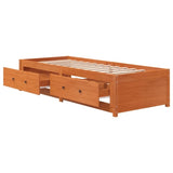 ZNTS Day Bed without Mattress Wax Brown 90x200 cm Solid Wood Pine 844478