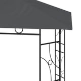 ZNTS Gazebo 3x3x2.7 m Anthracite 160 g/m² 313914