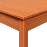 ZNTS Dining Table Wax Brown 55x55x75 cm Solid Wood Pine 844468