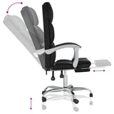 ZNTS Reclining Office Chair Black Faux Leather 349799