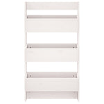 ZNTS Wall Planter 3-Tier 60x18.5x110 cm White Solid Wood Pine 825115