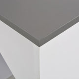 ZNTS Bar Table with Cabinet White 115x59x200 cm 280231