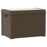 ZNTS Garden Storage Box with Seat Cushion Brown 125 L PP 364212