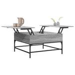 ZNTS Coffee Table Grey Sonoma 80x80x45 cm Engineered Wood and Metal 845404