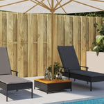 ZNTS Parasol Base Cover Black 70x70x25 cm Poly Rattan and Acacia 365952