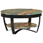 ZNTS Coffee Table Solid Reclaimed Wood 65x32 cm 244674