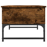 ZNTS Coffee Table Smoked Oak 70x50x40 cm Engineered Wood and Metal 845373