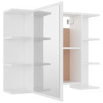 ZNTS Bathroom Mirror Cabinet White 80x20.5x64 cm Engineered Wood 802606