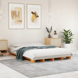 ZNTS Pallet Bed without Mattress Wax Brown 140x200 cm Solid Wood Pine 844455