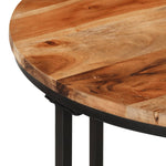 ZNTS Coffee Table 55x55x45 cm Solid Wood Acacia and Iron 372741