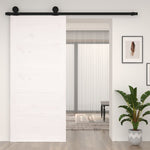 ZNTS Barn Door White 90x1.8x204.5 cm Solid Wood Pine 824619