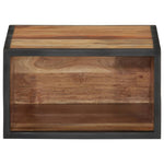 ZNTS Wall-mounted Bedside Cabinet 35x35x20 cm Solid Wood Acacia 372751