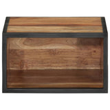 ZNTS Wall-mounted Bedside Cabinet 35x35x20 cm Solid Wood Acacia 372751