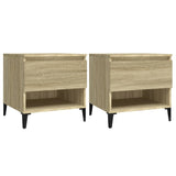 ZNTS Side Tables 2 pcs Sonoma Oak 50x46x50 cm Engineered Wood 819555