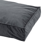 ZNTS Madison Dog Lounge Velvet 120x90x15 cm Grey 444465