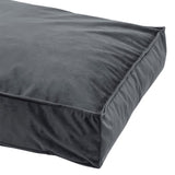 ZNTS Madison Dog Lounge Velvet 120x90x15 cm Grey 444465