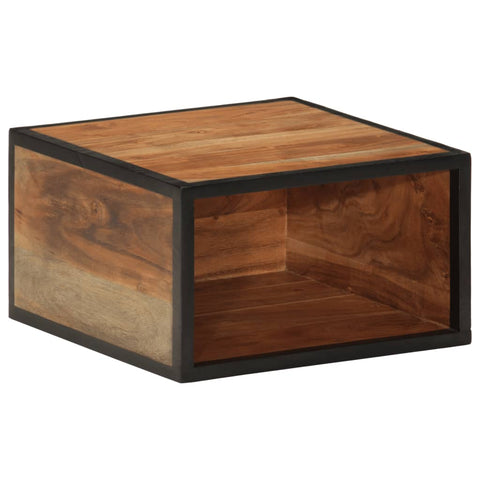 ZNTS Wall-mounted Bedside Cabinet 35x35x20 cm Solid Wood Acacia 372751
