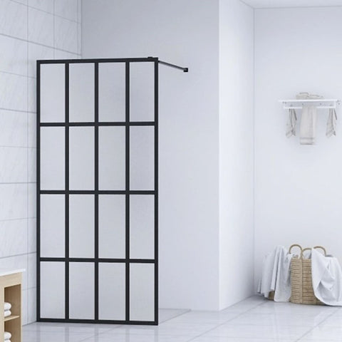 ZNTS Walk-in Shower Screen Frosted Tempered Glass 118x190 cm 145687