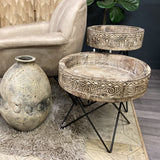 ZNTS Side Tables Suar Wood FOLK01