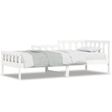 ZNTS Day Bed without Mattress White 90x200 cm Solid Wood Pine 840371