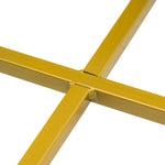 ZNTS [40.5 x 40.5 x 61]cm Simple Cross Foot Single-Layer Glass Round Edge Table 40.5 Round Gold 41611796