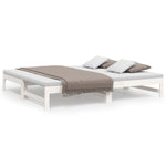 ZNTS Pull-out Day Bed without Mattress White 2x cm 823415