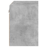 ZNTS Bedside Cabinets with LED Lights Wall-mounted 2 pcs Concrete Grey 837071