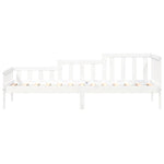 ZNTS Day Bed without Mattress White 90x200 cm Solid Wood Pine 840371