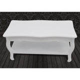 ZNTS Coffee Table 2 Tiers MDF White 60629