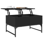 ZNTS Coffee Table Black 70x50x40 cm Engineered Wood and Metal 845371