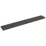 ZNTS Wall Shelf Dark Brown 220x30x cm Treated Solid Wood Oak 363853