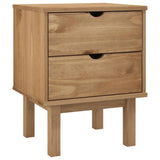 ZNTS Bedside Cabinet OTTA 45x39x57 cm Solid Wood Pine 348576