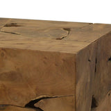 ZNTS Coffee Table 50x50x35 cm Genuine Teak Brown 244557
