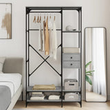 ZNTS Wardrobe with Drawers Grey Sonoma 100x40x180 cm Engineered Wood 838951