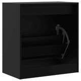 ZNTS Shoe Cabinet Black 60x34x63.5 cm Engineered Wood 839939