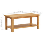 ZNTS Coffee Table 110x55x40 cm Solid Oak Wood 289195
